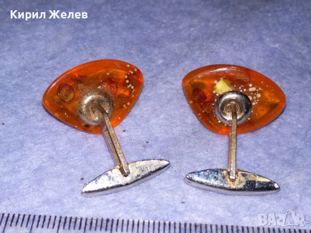 СТАРИ СССР РУСКИ КЕХЛИБАРЕНИ БУТОНЕЛИ РЕТРО КОПЧЕТА за РЪКАВЕЛИ БАЛТИЙСКИ Натурален КЕХЛИБАР 36461, снимка 6 - Антикварни и старинни предмети - 39956024