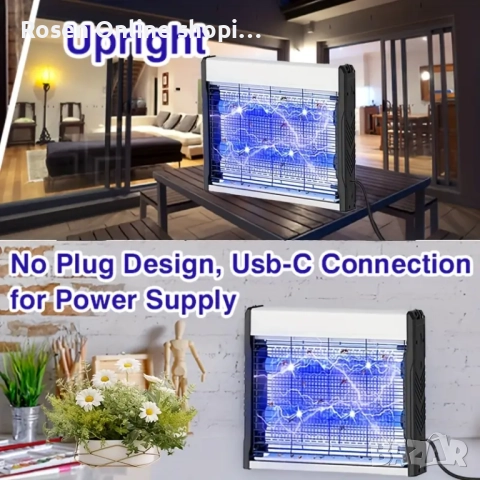 USB Преносима UV лампа против комари,мухи,молци и др. 5V 1A.Работи и с Power bank, снимка 11 - Къмпинг осветление - 51724188