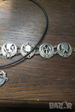 Уникален авторски  сребърен лот Египет намаление, снимка 5 - Бижутерийни комплекти - 32544987