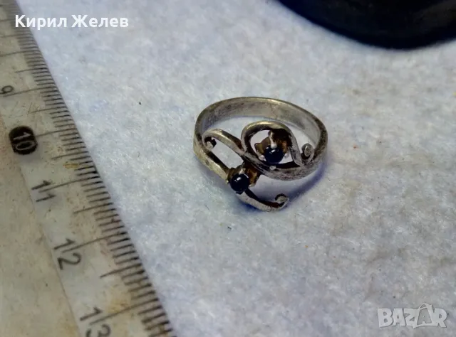 СТАРИНЕН СКЪПОЦЕНЕН СРЕБЪРЕН ПРЪСТЕН СРЕБРО ВИСОКА ПРОБА с ЧЕРЕН ОНИКС РЯДКА АРТ ИЗРАБОТКА 47961