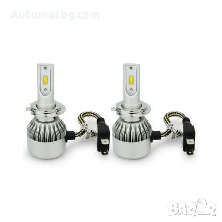 Комплект LED Лед Диодни Крушки за фар Automat 2бр С6 H7 - 36W , Над 150% по-ярка светлина