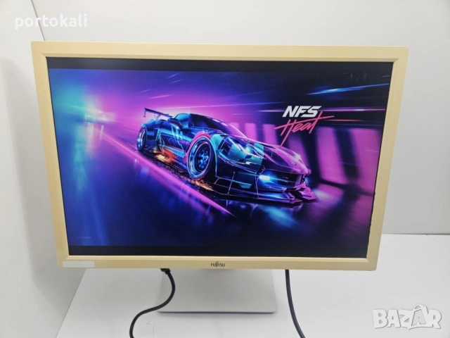 +Гаранция! Монитор Fujitsu B22W-5 ECO 22” инча + кабели, снимка 2 - Монитори - 53389916