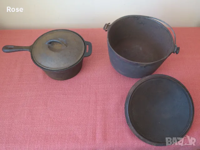 ЧУГУНЕНИ ТЕНДЖЕРИ,с чугунени капаци, снимка 7 - Съдове за готвене - 49279886