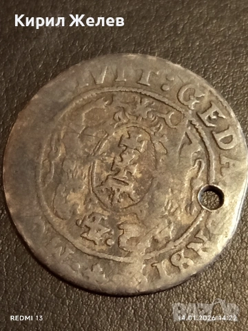 Сребърна монета Орт 1624г. Сигизмунд трети Данциг за КОЛЕКЦИЯ 53015, снимка 5 - Нумизматика и бонистика - 53096563