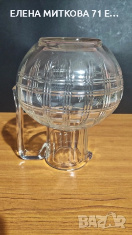 Голяма тежка гравирана кана от кристално стъкло, снимка 3 - Аксесоари за кухня - 52777396