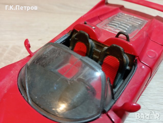 Метална кола "Ferrari" F50 мащаб 1:24, снимка 11 - Коли, камиони, мотори, писти - 43091332