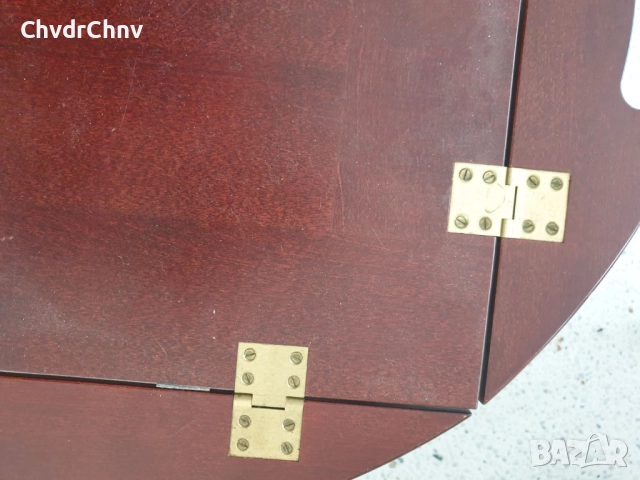 Винтидж помощна дървена масичка на колела/маса-табла за сервиране 60x70x50см, снимка 8 - Маси - 51439731