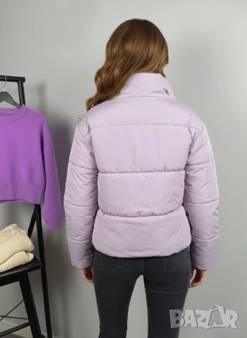 MANGO Дамско  зимно яке лилаво , снимка 4 - Якета - 47417484
