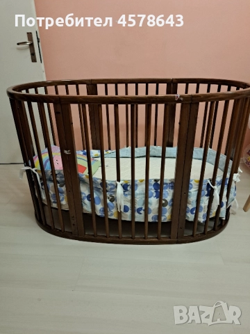Трансвомираща се кошара от бук., снимка 2 - Бебешки легла и матраци - 52666113