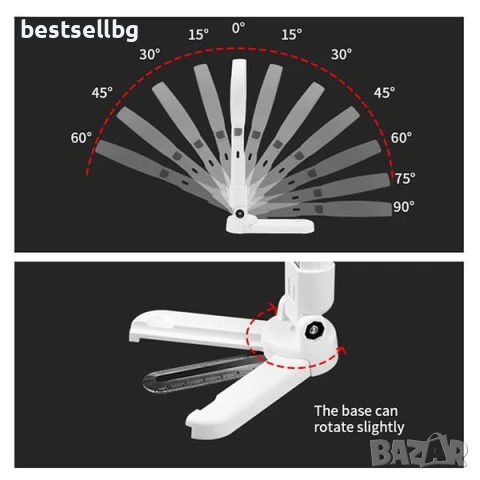 Професионална увеличителна ръчна и настолна лупа с LED осветление 4X акумулаторна USB за четене, снимка 7 - Други инструменти - 53090631
