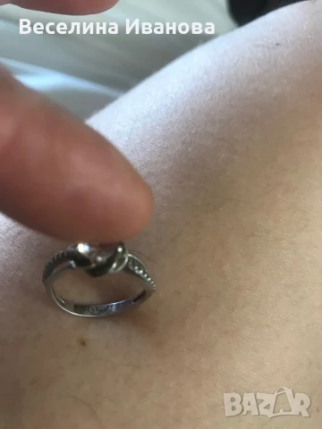 Сребърен пръстен с мойсанит и диаманти, снимка 6 - Пръстени - 51009992