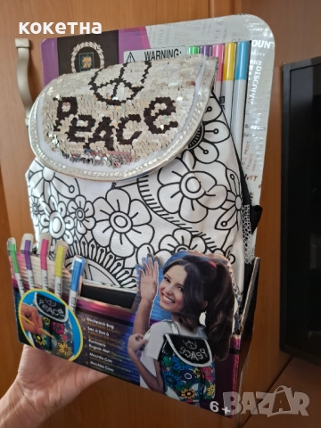 Раница за оцветяване с пайети Backpack Bag Reversible Sequins, снимка 4 - Раници - 51897832