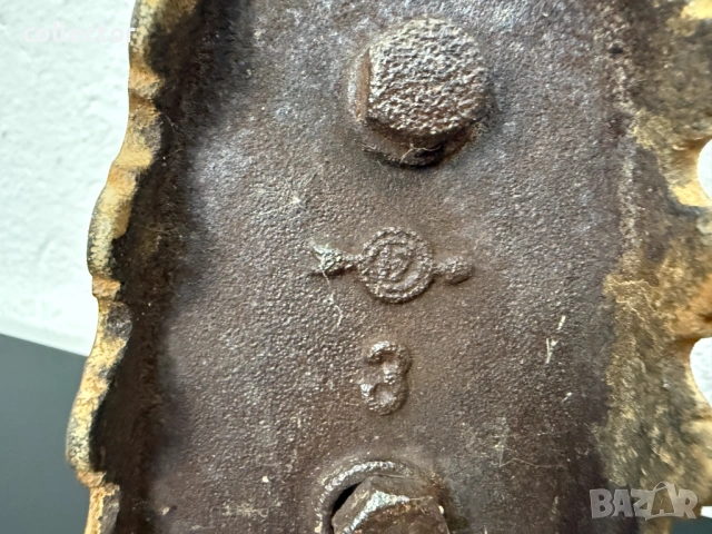 Чугунена ютия на жар / въглени. №7820, снимка 7 - Колекции - 53044081