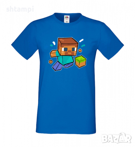 Мъжка тениска Steve Diamond,Minecraft,Игра,Забавление,подарък,Изненада,Рожден Ден., снимка 3 - Тениски - 36497110