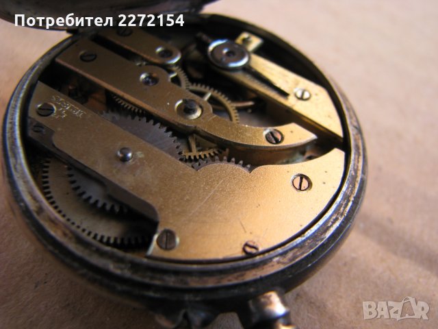 Сребърен джобен часовник , снимка 3 - Антикварни и старинни предмети - 28269258