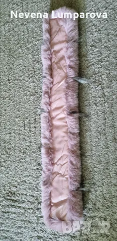 Розова пухена яка, снимка 2 - Шалове - 50240336