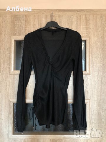 Топ от коприна и лен Mango, снимка 1