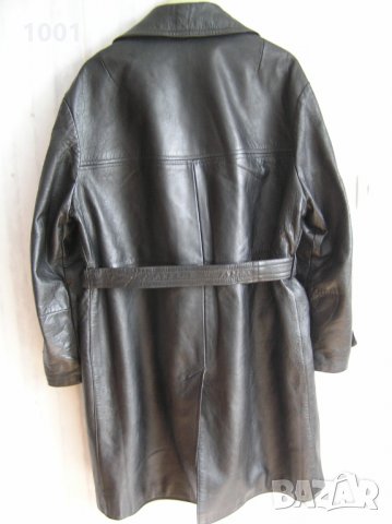 Мъжки кожен реглан,кожена шуба ,манто L 52/54, снимка 2 - Колекции - 30646558