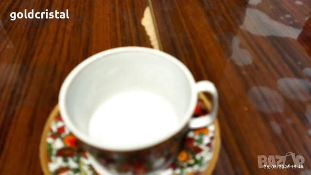 стар български порцелан Изида кашмир чаша за кафе, снимка 3 - Антикварни и старинни предмети - 50509106