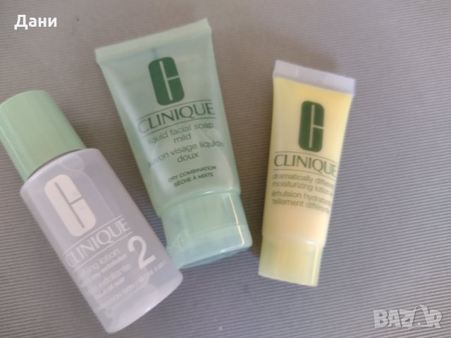Комплект Clinique 3 Steps: Течен сапун за лице, 50 мл + Ексфолиращ лосион no. 1, 100 мл + Хидратиращ, снимка 1 - Козметика за лице - 34574819