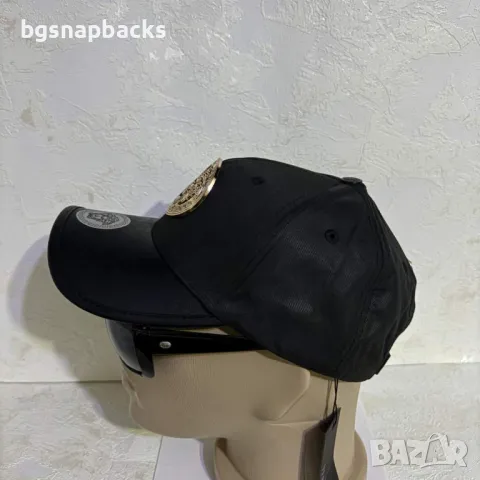 Versace шапка Версаче с кожена козирка и черен камуфлаж shapka versace, снимка 2 - Шапки - 49895580