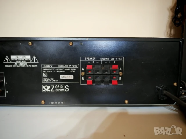 SONY-TA-F200, снимка 9 - Ресийвъри, усилватели, смесителни пултове - 51407991