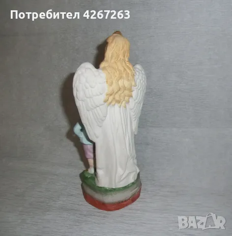 Статуетка ангел пазител от порцелан/бисквит, снимка 5 - Статуетки - 48703725