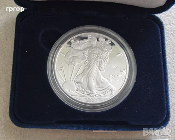 САЩ.
1 долар.
2020 г.
Сребро.
75 години от края на Втората световна война.
, снимка 11 - Нумизматика и бонистика - 50479853