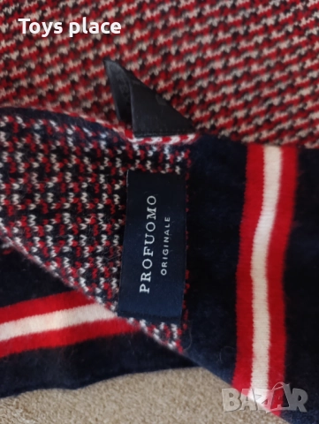 Луксозен италиански мъжки кашмирен шал Profuomo, снимка 3 - Шалове - 52171647