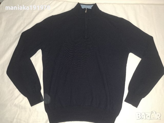 Мъжки италиански пуловер мерино (XL) 100% Merino Wool , снимка 1 - Пуловери - 43666706