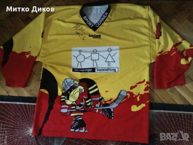 Хокейна тениска отбор от Германия Бавария Спорткорнер №4 с подписи размер ХЛ