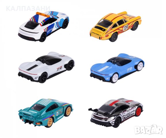 Коли Porsche Motorsport Deluxe, 6 вида Majorette 212053161, снимка 4 - Коли, камиони, мотори, писти - 44112464