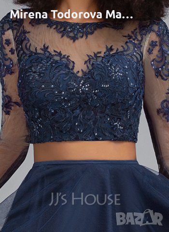 Абитуриентска рокля. А-силует Къса Мини рокля от тюл с пайети.-EU36 XS, S-250лв., снимка 4 - Рокли - 36683368