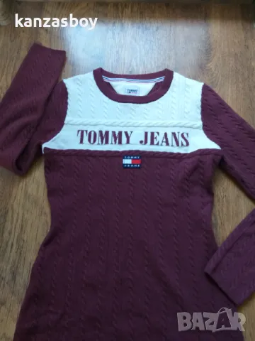 tommy jeans strickkleid archive - страхотна рокля Л, снимка 4 - Рокли - 48324551