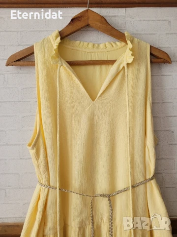 Лятна жълта рокля YAS, снимка 3 - Рокли - 51291217