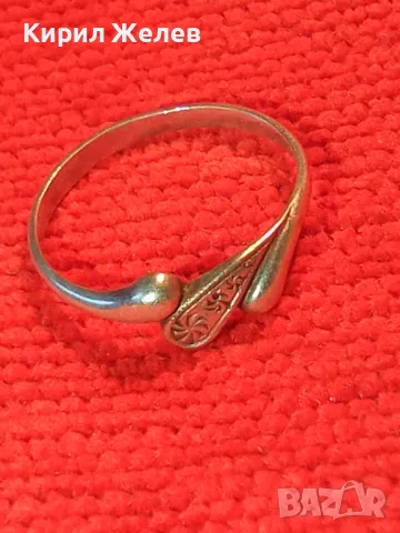 СТАР КРАСИВ СРЕБЪРЕН ПРЪСТЕН СРЕБРО 900 ПРОБА ФИНА РЪЧНА МАЙСТОРСКА РЕТРО АРТ ИЗРАБОТКА 17617, снимка 8 - Пръстени - 46265381