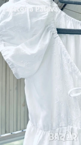Бяла рокля-туника индийски памук, снимка 7 - Рокли - 51025662