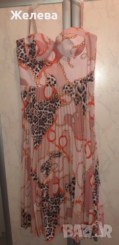 Дамска лятна рокля, размер S,  с банели и презрамки