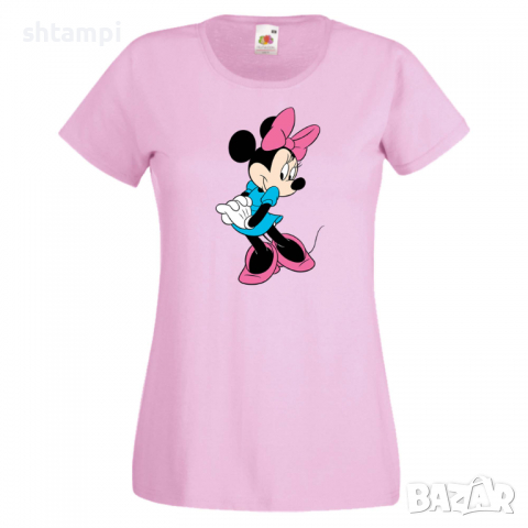 Дамска тениска Minnie Mouse 7 Подарък,Изненада,Рожден ден,, снимка 5 - Тениски - 36530791