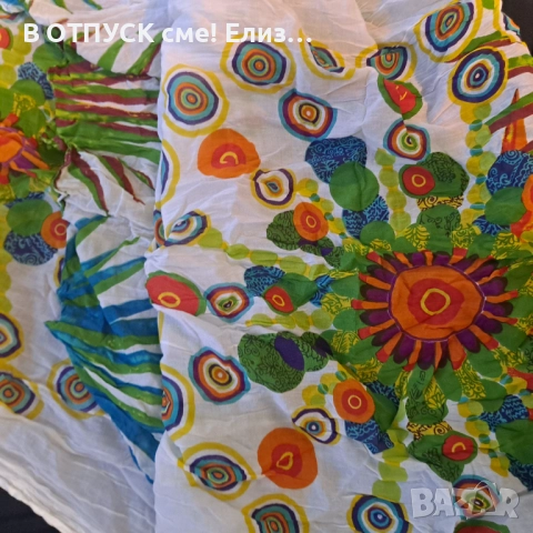 разкошен флорален шал паеро тип Desigual голям памучен