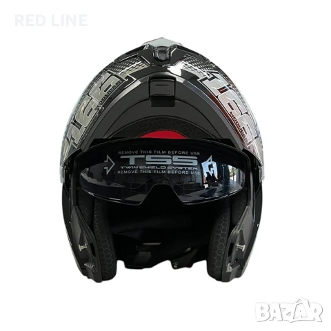 Mодуларна каска за мотор черно/бяло, снимка 3 - Аксесоари и консумативи - 50809549