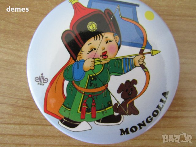 Автентичен метален магнит-отварачка от Монголия, серия