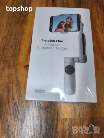ЧИСТО НОВ В ЦЕЛОФАН гимбъл Insta360 Flow Gimbal стабилизатор за смартфон с изкуствен интелект ...