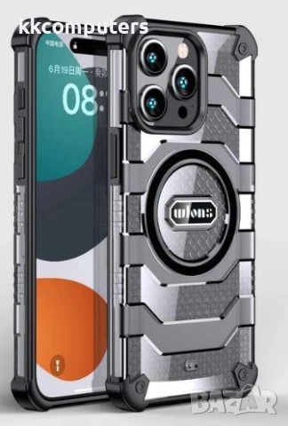 Калъф Wlons Hard Armor с MagSafe / Черен-прозрачен / за iPhone 17 Pro Max 6.9 Баркод : 3133277