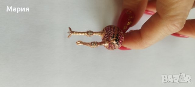 Сребърна висулка - фламинго , снимка 2 - Колиета, медальони, синджири - 43746366