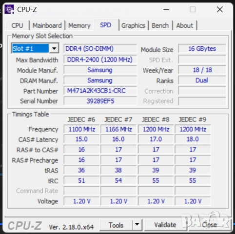 16GB DDR4-2400 SO-DIMM (PC4-19200), снимка 2 - RAM памет - 53161071