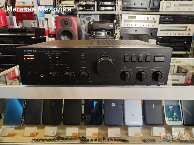 Усилвател ONKYO Integra A-8015 Две по 90 ватан на 4 ома. Леки козметични забележки, перфектно технич, снимка 3 - Ресийвъри, усилватели, смесителни пултове - 51340353