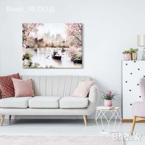 Картина "Лодка в реката", снимка 2 - Картини - 36661860