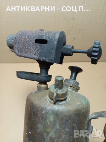 Соц Стара Бензинова Лампа Горелка., снимка 4 - Антикварни и старинни предмети - 50648589