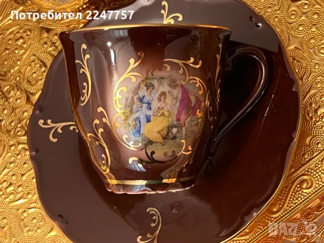 Двоен сет за кафе порцелан, снимка 3 - Сервизи - 48439198